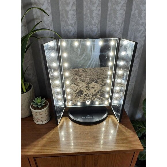 Touch Trifold Dimmable LED Makeup Mirror - Picture 5 of 9